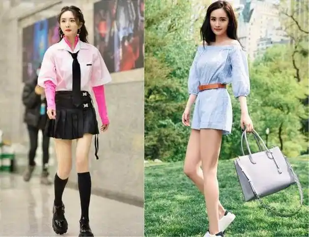 35岁杨幂女人味真浓,穿"肚兜"拍古风写真,香肩美背十分撩人|露肩|短裙