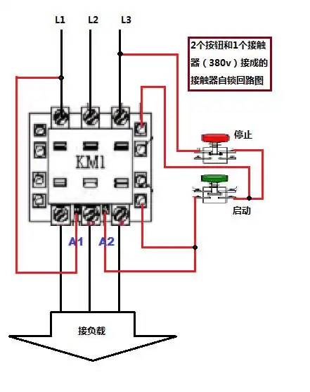 交流接触器的a1 a2线圈接点怎么接线