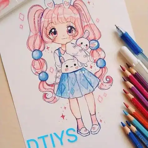 彩铅画动漫人物彩铅画动漫人物教程