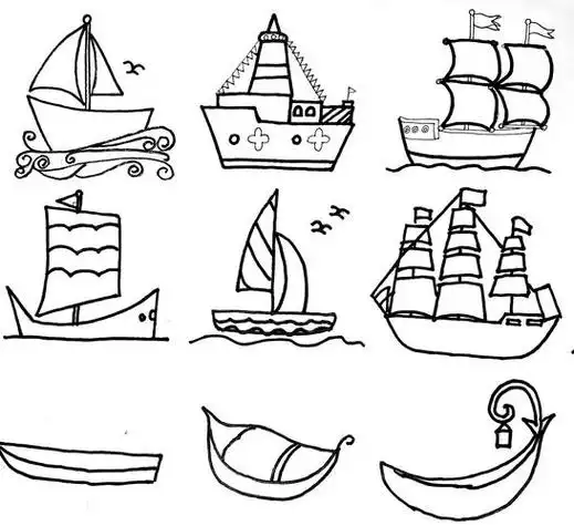 小船简笔画漂亮儿童画