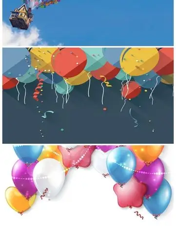 极简办公简历模板 缤纷气球ppt背景图片