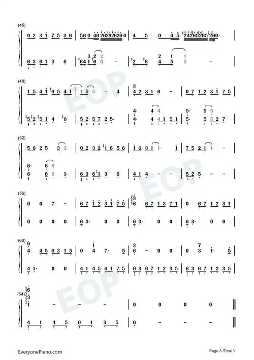 余年-肖战娓娓细数与你并肩-庆余年片尾曲双手简谱预览