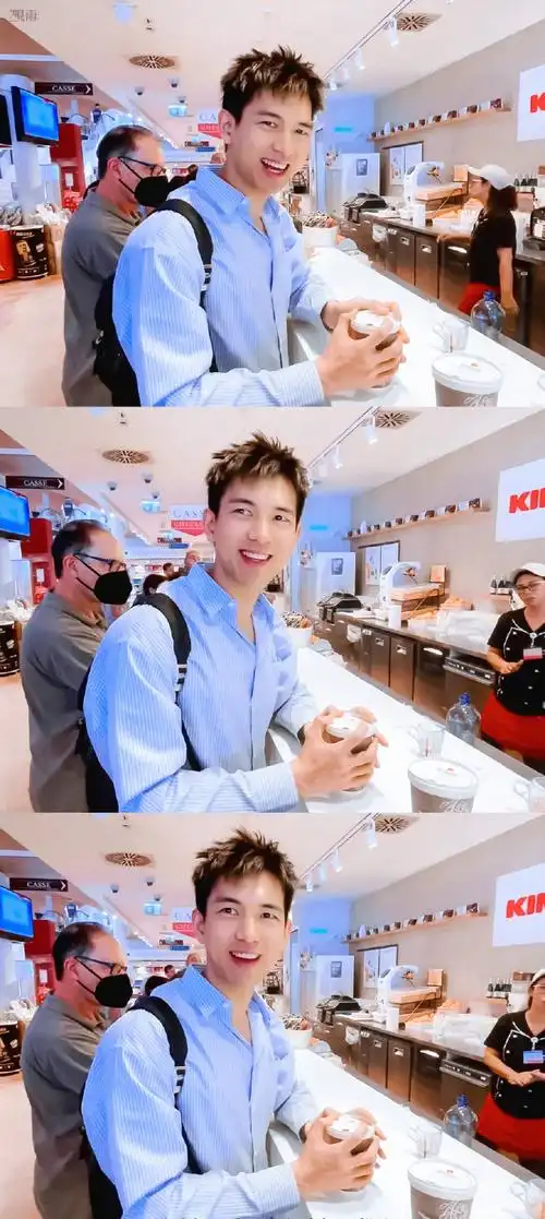 李现#爱喝咖啡的豚豚这套真的特别清爽特别可爱@李现ing勿二改去水印