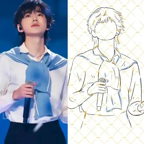 线稿 #无偿约稿   #白菜价约稿  #宋亚轩  #时代少年团宋亚轩  #画画