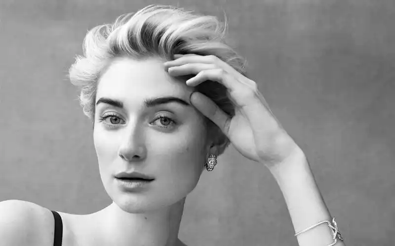 欧美女星伊丽莎白·德比齐黑白大片壁纸