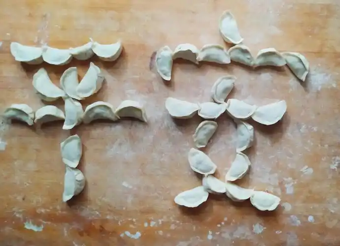 水饺太极八卦平安图,手工饺子全过程.#德州民俗美食文化