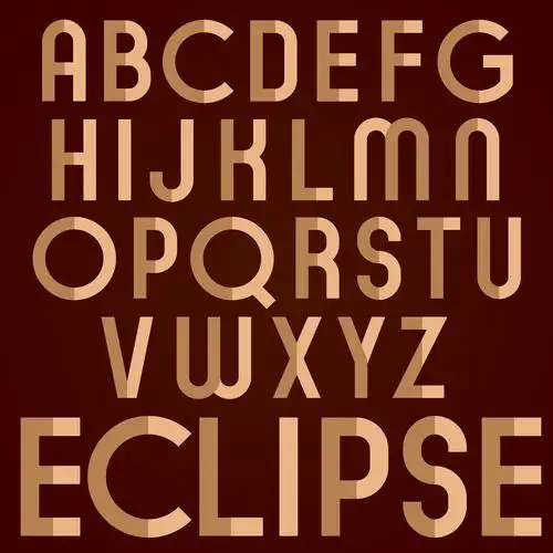 创意折纸字体字母