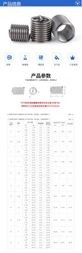 加工定制         是       货号         钢丝螺套       标准