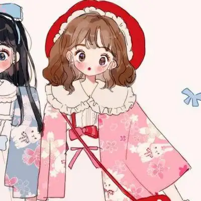 粉色洛丽塔闺蜜头像