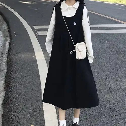 可盐可甜酷盐系少女穿搭炸街两件套时尚女孩初中学生套装裙子秋季