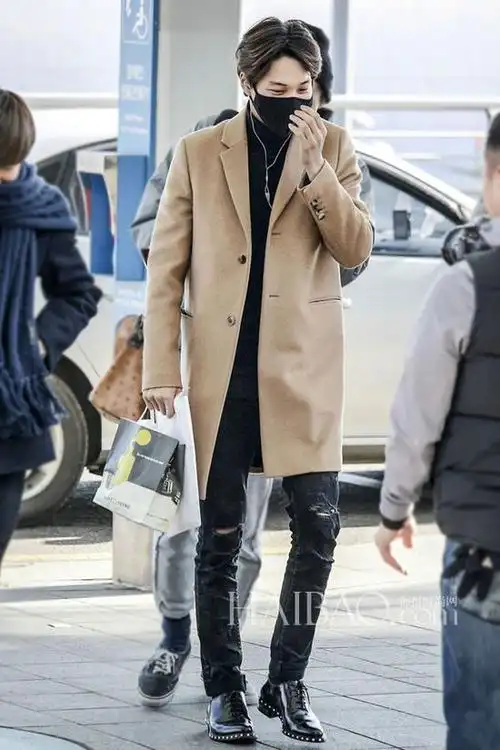 exo组合成员金钟仁1月2日韩国仁川机场街拍
