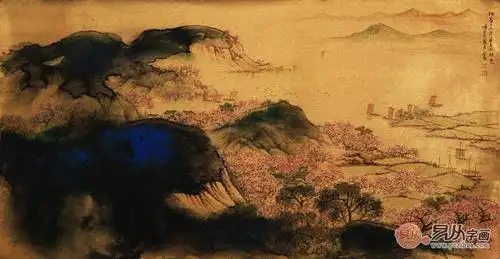 魏金岭三尺横幅山水作品《阳春二三月》