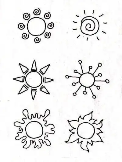 幼儿园晴天简笔画 简笔画图片大全-普车都