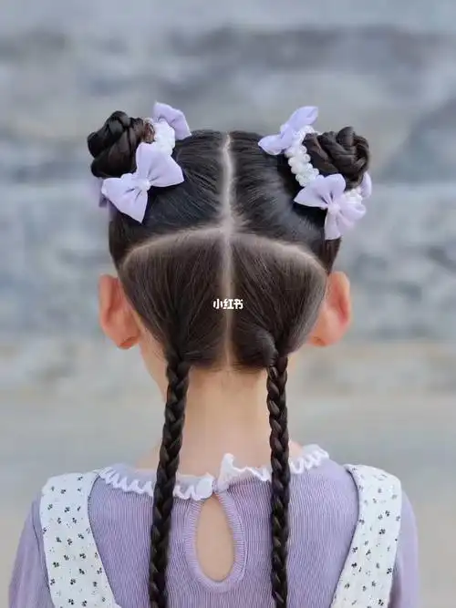 儿童编发  #编发教程  #丸子头  #今日发型  #薯队长