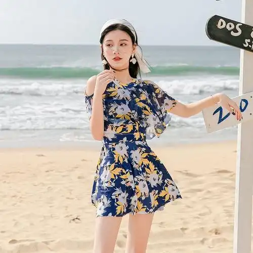 泳衣2020年新款连体保守遮肚显瘦女士游泳衣韩国连体泳衣