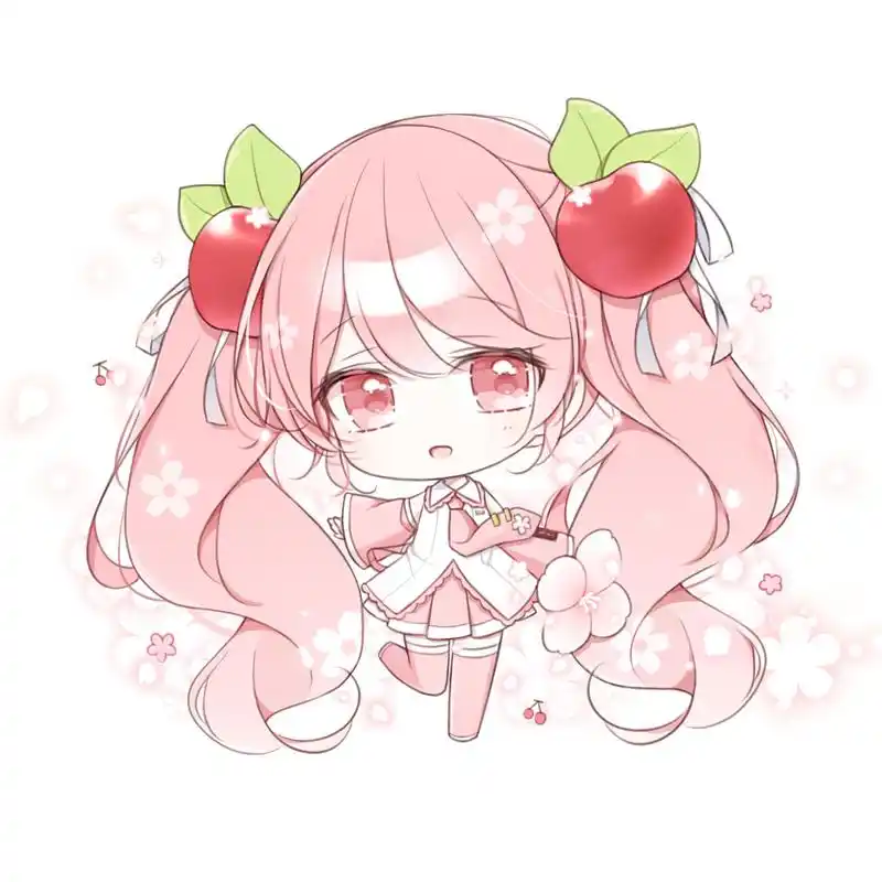 超级可爱的q版二次元女生头像,萌翻了