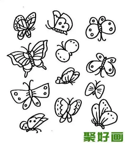 蝴蝶的简笔画教程