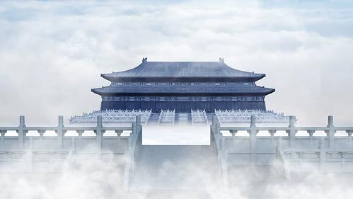 仙境宫殿七仙女神仙天宫云彩高清led大屏幕舞台背景虚拟静态图片