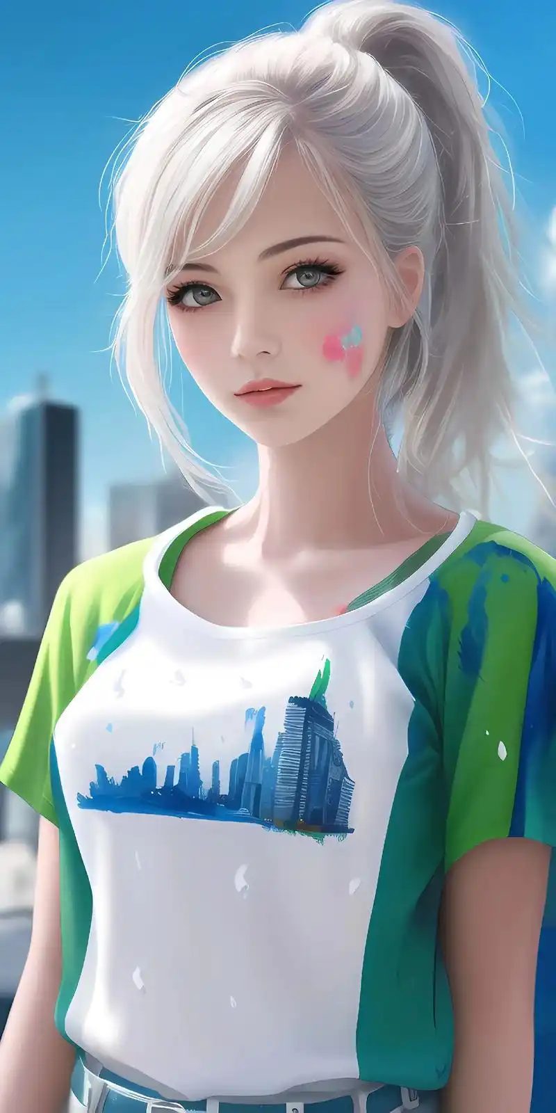 (4k全面屏壁纸)涂鸦少女.还是熟悉的味道,熟悉的配方#美女 - 抖音