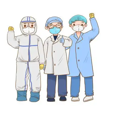 疫情必胜png素材卡通写实手绘最美逆行者医生护士人物素材疫情回家
