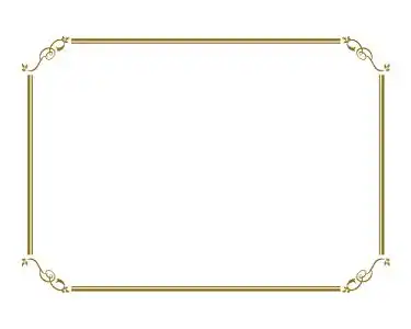 金色花纹花边边框素材