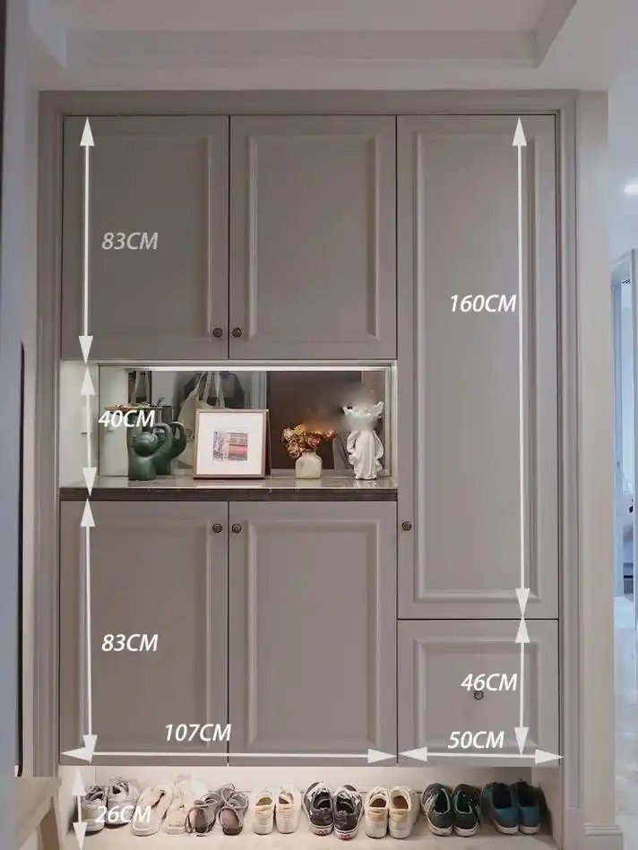 玄关鞋柜的深度是300mm,还是350mm好呢?看完就懂啦