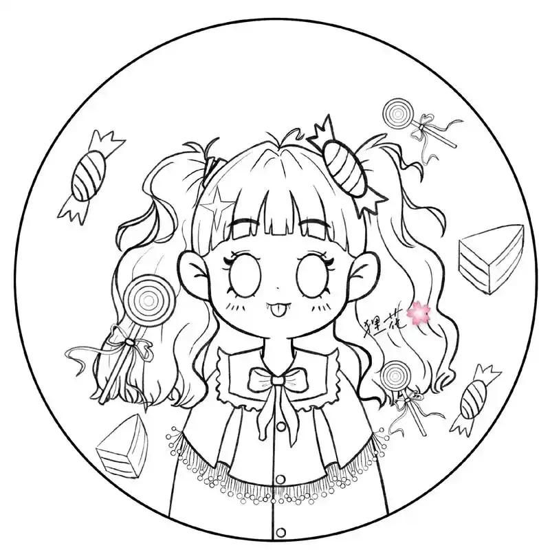 头像练习 双马尾的甜点女孩  #绘画练习 #头像约稿 #pr - 抖音