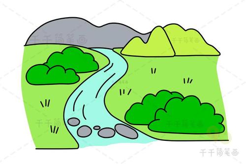 山水简笔画 幼儿绘画