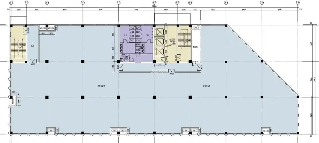中兴物联研发大楼3#研发楼2—4层平面图