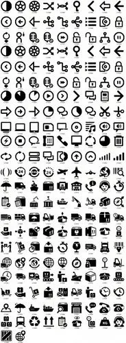 100个ppt图标黑白设计大气简约