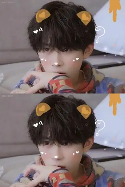 易烊千玺拼接壁纸#朋友请听好一颗小熊糖 ω