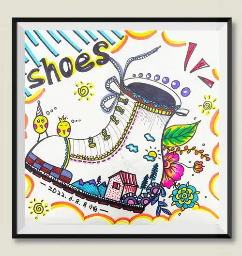创意画我的鞋子