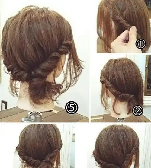 短发编发教程图解步骤,喜爱编发的女生别错过