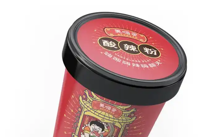 包装设计桶装酸辣粉方便面即食粉丝设计图片