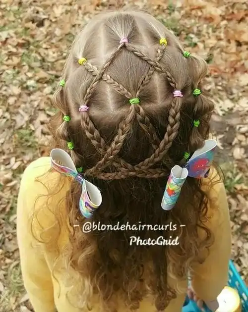 儿童中长发发型扎法(最新款小女孩好看的辫子编发发型)