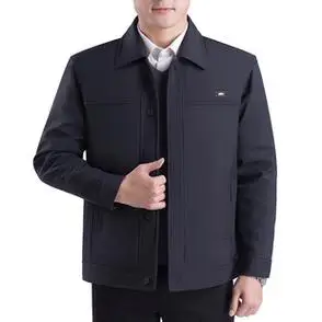 春秋款外穿爸爸外套男中老年男装老人夹克父亲休闲上衣服男士春装