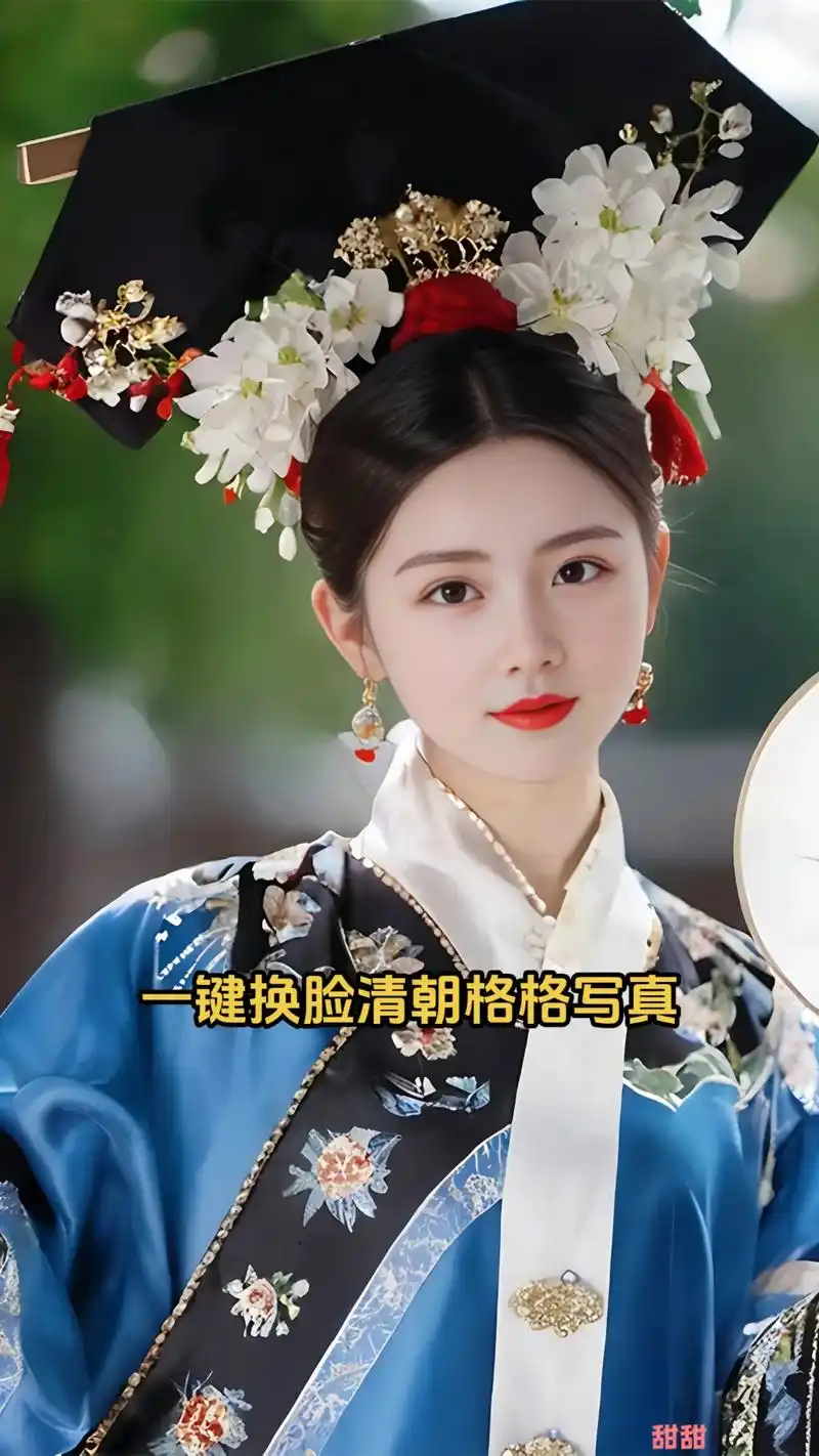 ai换脸清朝格格写真  一键生成古装模仿秀 点击左下角小程序 - 抖音