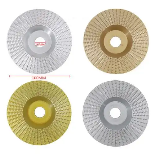 角磨机打磨抛光片木材打磨片茶盘打磨刺盘木工链条刀雕刻塑形锉轮金色
