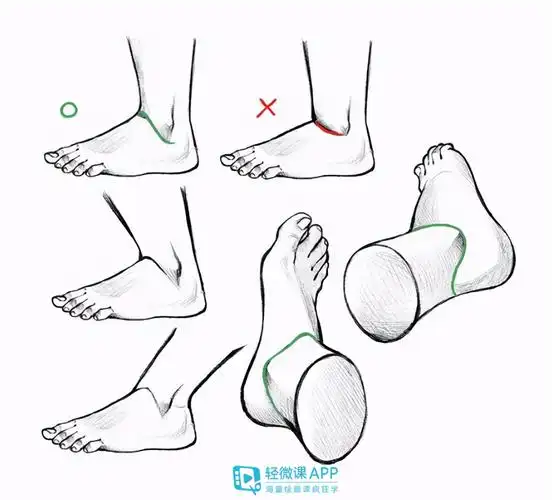 怎么画人物脚部漫画脚部练习