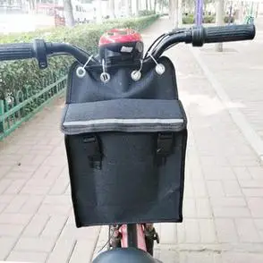 电动车车把挂包电瓶车前置储物兜收纳挂袋电动车工具包帆布大容量