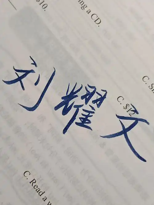 今日手写刘耀文