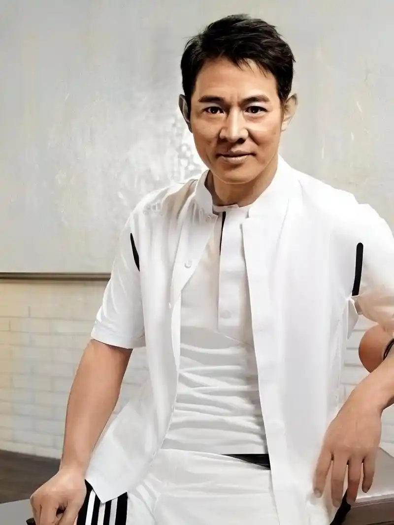 1983年,李连杰英俊年轻时,这张照片是在人民大会堂拍摄的.