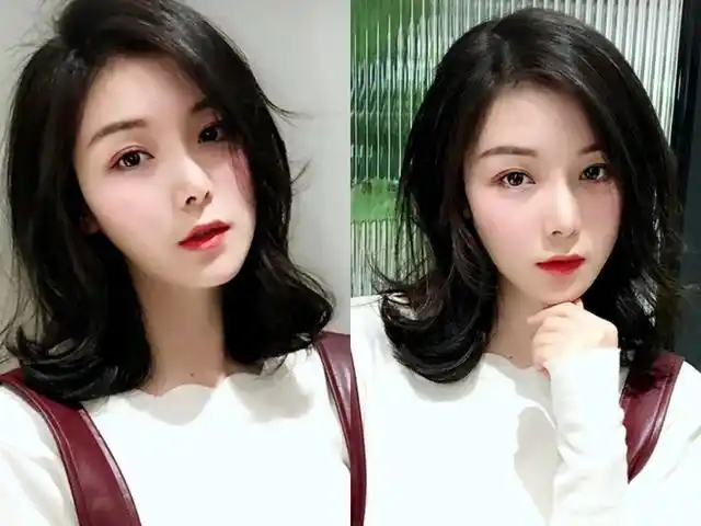 最近很流行的锁骨气垫烫发型,很减龄显气质!