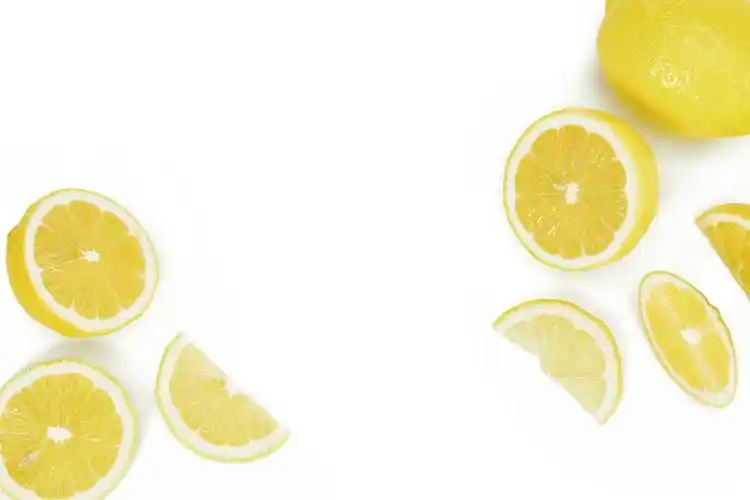 白底水果柠檬切开柠檬柠檬片