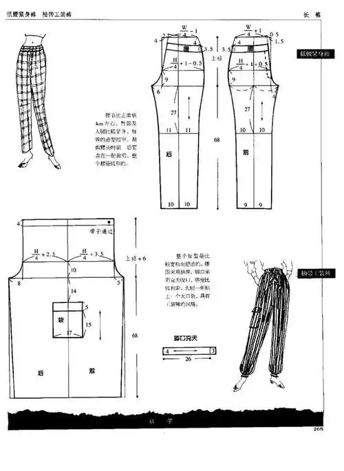 裁剪图分享  #服装款式图  #裁剪图  #裤子