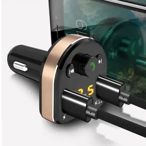 独到r2prousb车载充电器31a蓝牙mp3音乐多功能车手机充电器