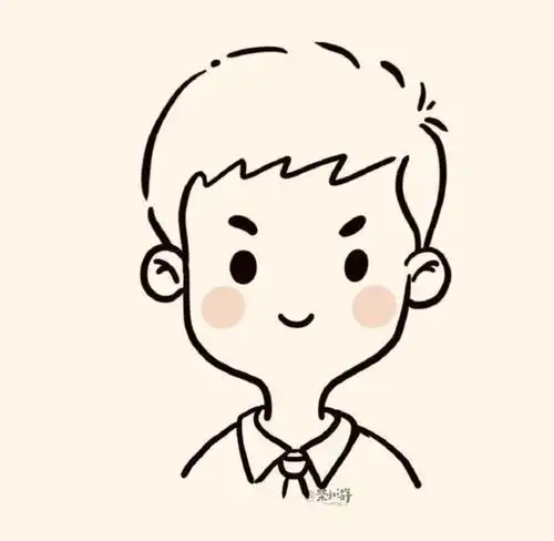 可爱小男生简笔画彩色老实的男孩头像简笔画人物头像简笔画简单的小
