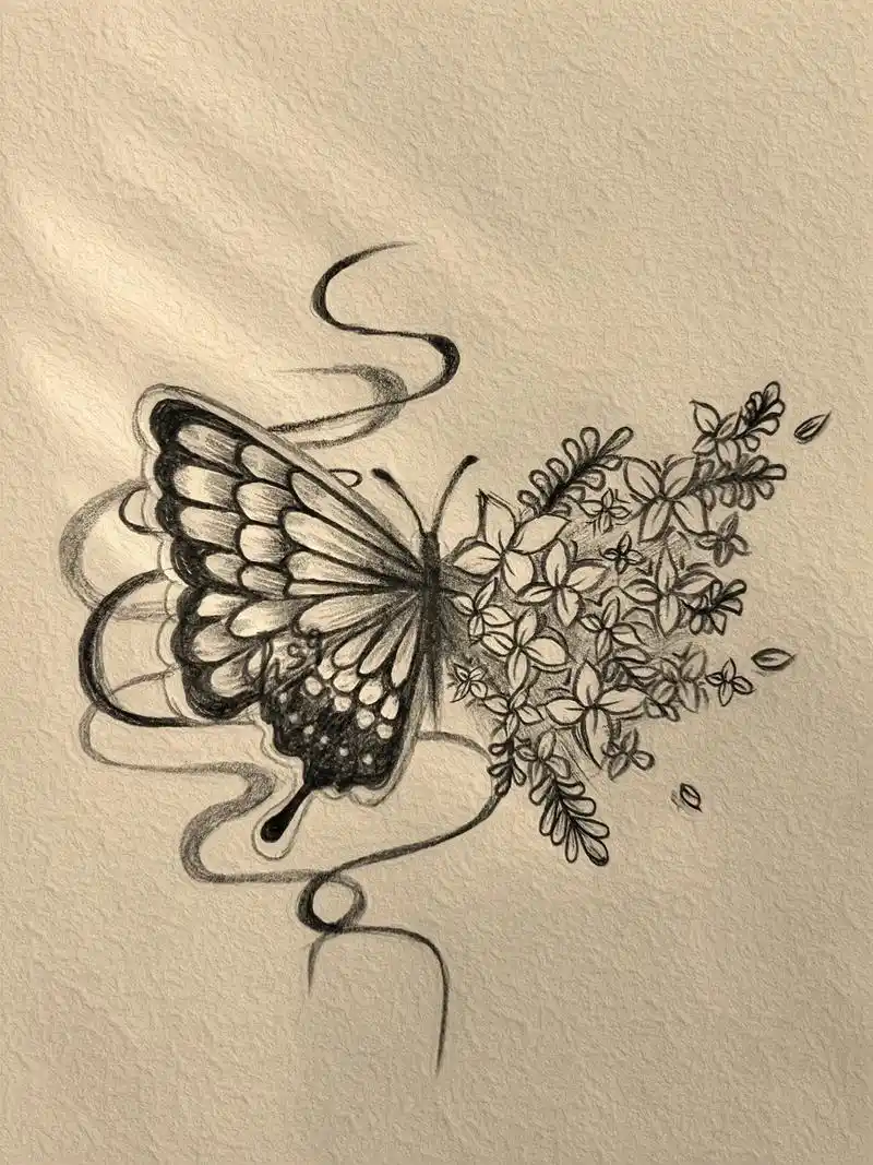 "人生是旷野,不是轨道"#蝴蝶手绘#绘画过程 - 抖音