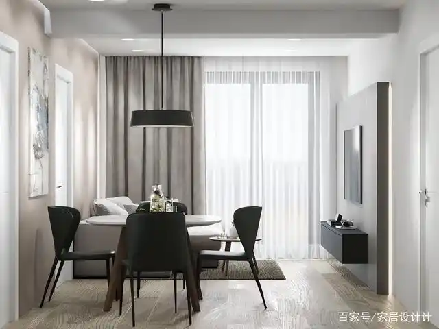 50平米的现代风新房效果图让人着迷,简约舒适感极强,定制超实用