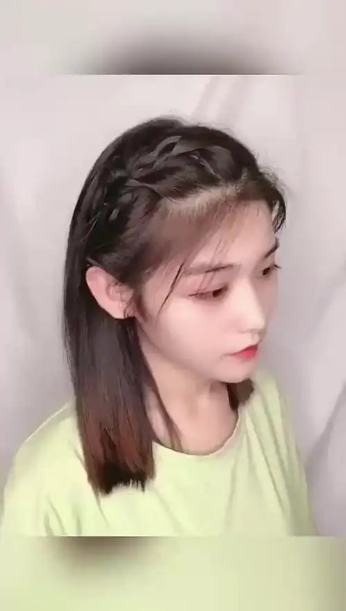 法式少女感编发教程,拍照巨好看,很显脸小哦